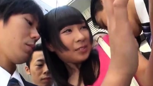 Hot asian slut gives hardcore blowjob to white stud