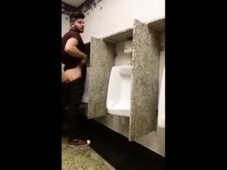 Breeding a slut in a public bathroom