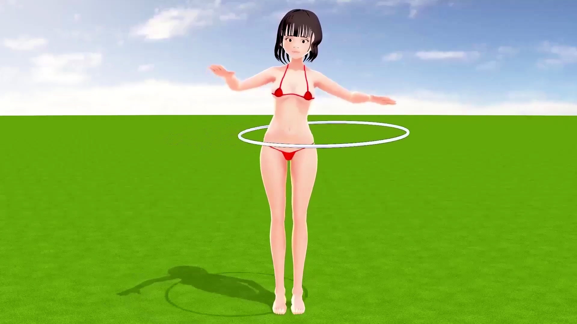 Toyota Nono Anime girl wearing a mostly naked micro bikini.