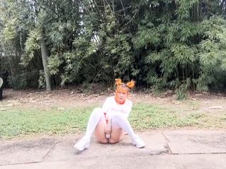 Shy Ginger Squirter Shae Celestine Doing Gym Class At Home
