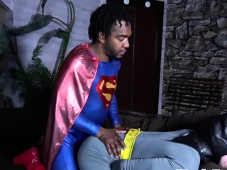 Superman Fucks Batman In Interracial Duo