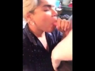 Latino bitch swallows hung white thug...