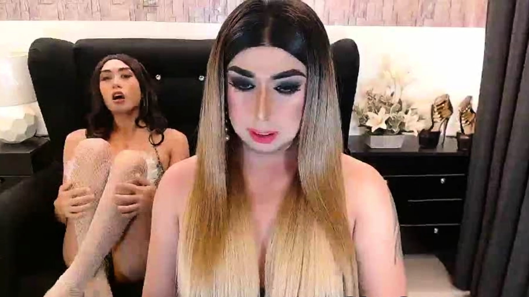 Two Sexy Ladyboys Hard Fuck