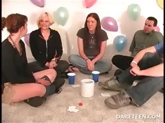 Truth or dare sexgame with horny college teens