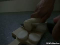 Old mother loves young dick