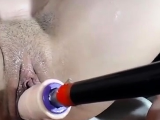 Machine Dildo Destroys Creamy Squirting Milf Pussy