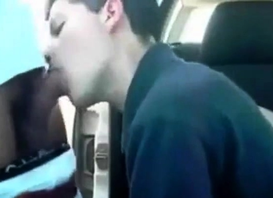 Sucking a cock seated in his car