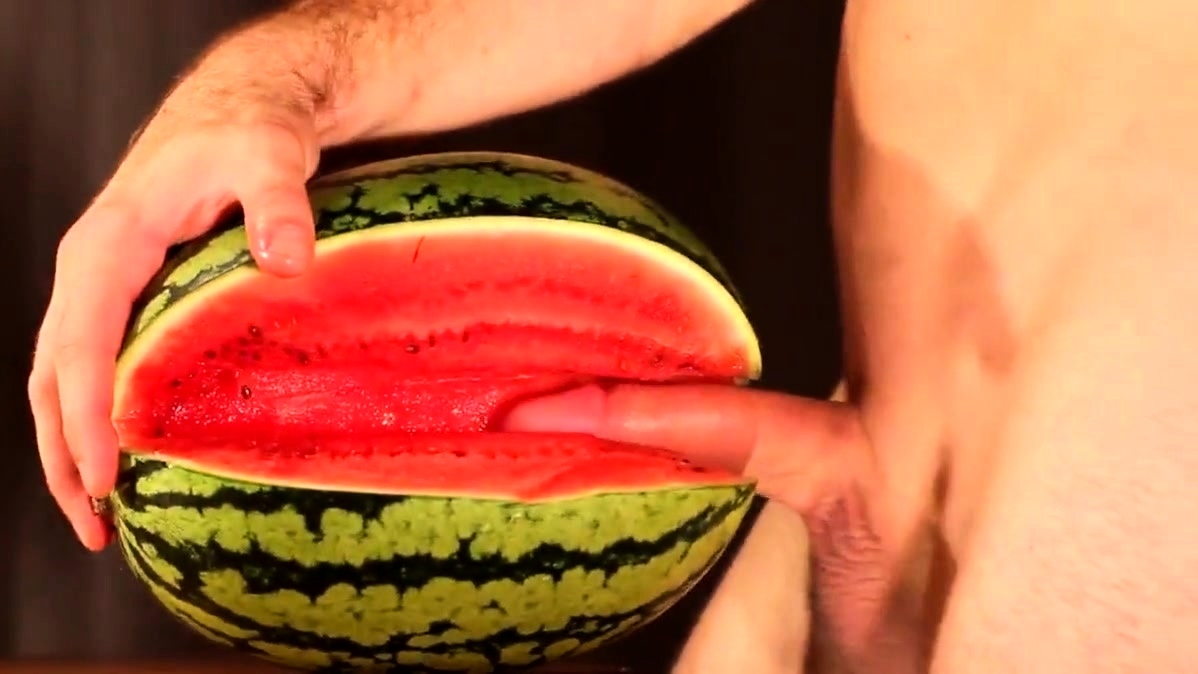 water melon cum - fucking a melon and cumming