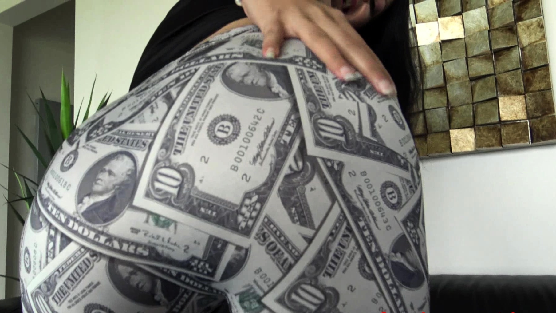 moving her rich and big ass with her tight $10 dollar shorts