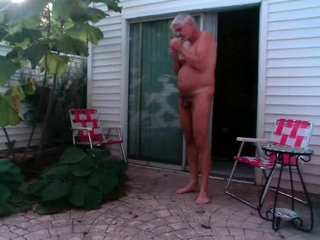 Smoking Nude Outdoors