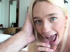 Blonde Teenager Deep Throats Schlong And Gives The Photographer A Rimjob