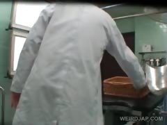 Asian temptress gets cunt fingered at the gynecologist