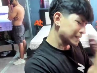 Two Randy Gay Fellas Giving Blowjobs In Group Sex Action
