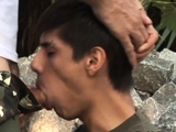Barebacked twink fucked by big cock