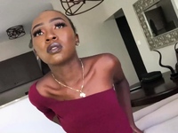 Skinny African girl skips the line