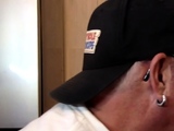 Homemade gaydaddy sucks gloryhole cock