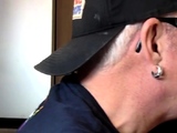 Gloryhole DILF sucks in homemade closeup