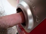 The vacuum cleaner hole and cumshot inside