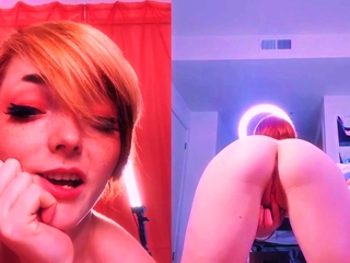 Solo booty assed babe ass toying masturbation in hi def