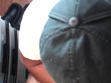 Gloryhole gay mature sucks BF in closeup
