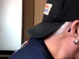 Gloryhole mature DILF sucks in closeup