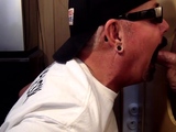 Real DILF opens mouth for gloryhole BJ