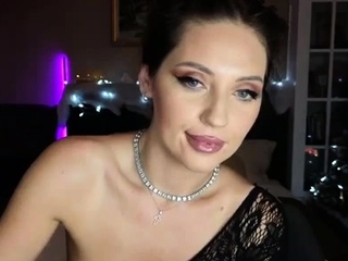 Brunette solo darling masturbating at home