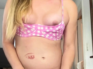 Solo ladyboy masturbation