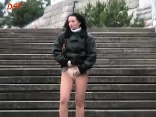 Busty Czech amateur fucks outdoor in public