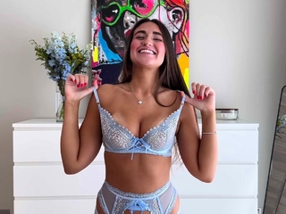 Brunette babe in ultra graceful lingerie