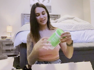 Close up teen foot worship