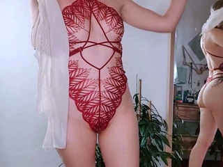 Stunning amateur blonde in lingerie fucked hard