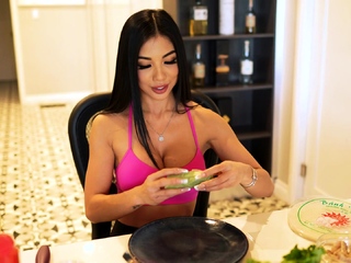 Chubby Brunette Big Boobs Dildo Masturbation