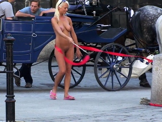 Horny blonde outdoor anal sex