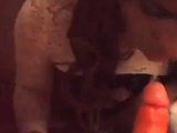 Crossdresser Gets Cummed On After Sucking Cock