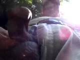 Japanese Grandpa Strips Outdoors
