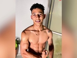 Fantastic Latino boy Marcus Brown with ripped muscles