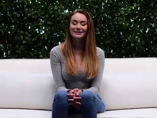 Amateur redhead masturbates then gives a blowjob