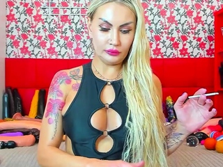 European blonde solo masturbating