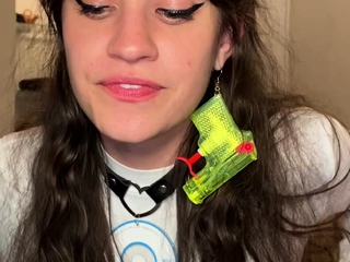 My sister’s busty bff vibrates her pussy in front of me!!