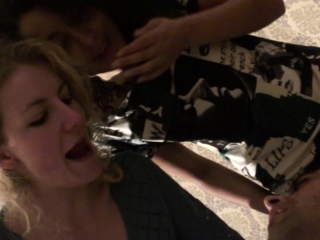Blonde Brunette Lesbians Sucking And Fucking in club toilet
