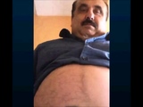 Fat Turkish Grandpa Strokes His Cock