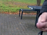 Big-Cock German Daddy Wanks Outdoors