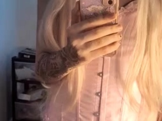 Miss Jezebel Standing Masturbation In Corset