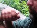 Older Man Sucks Young Cock Outdoors